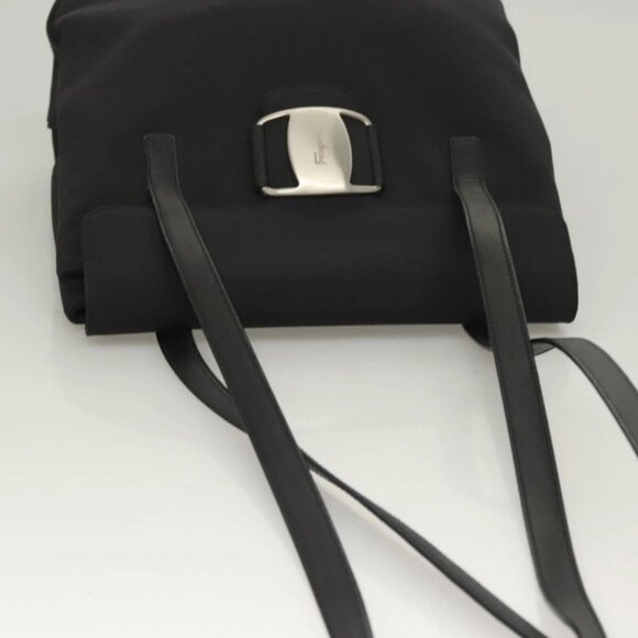 Salvatore Ferragamo Shoulder Bag Canvas Black - Picture 6 of 15